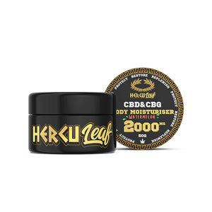 Herculeaf 2000mg CBD & CBG Body Moisturiser Watermelon Product 50ml
