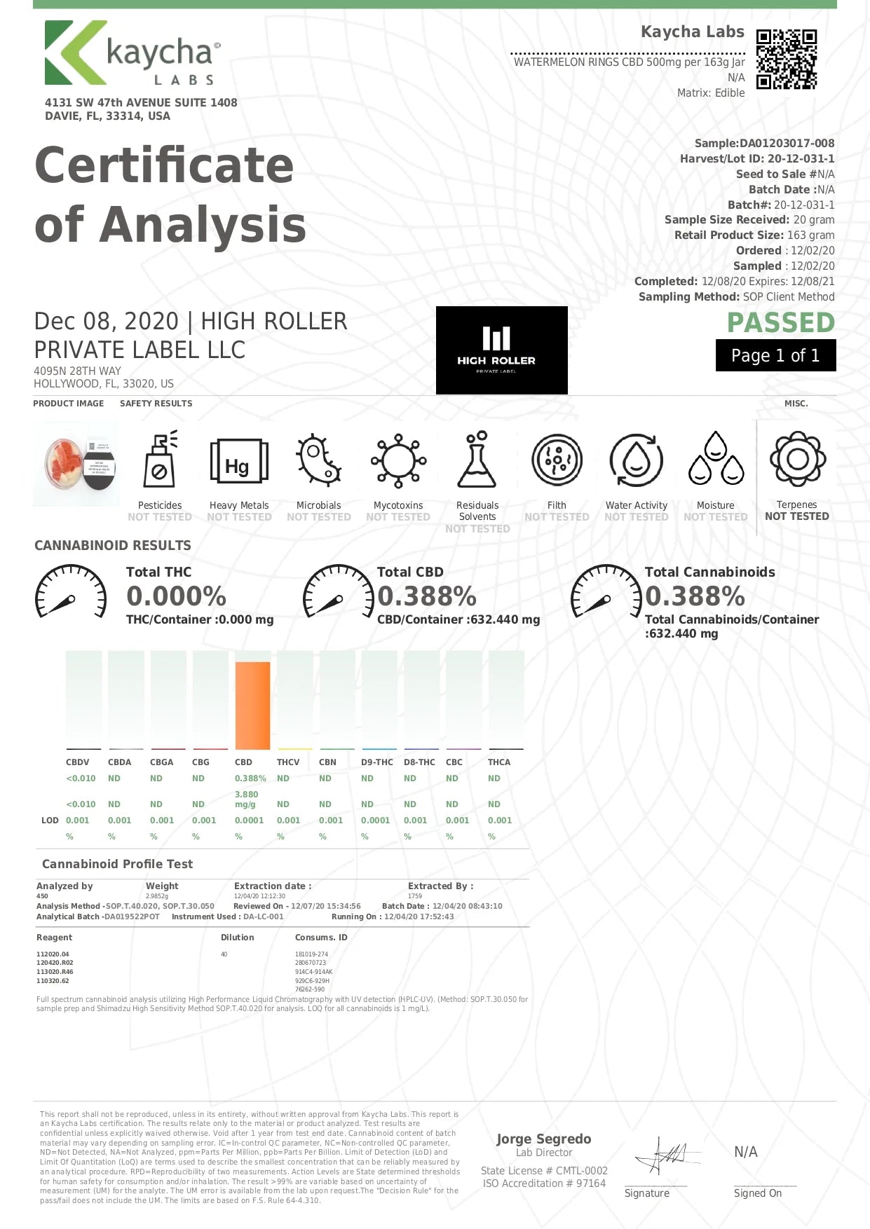 Just CBD 500mg CBD CBD Gummies 132g