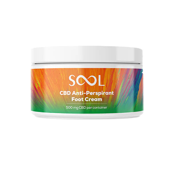 SOOL 500mg CBD Antiperspirant Foot Cream Product 100ml