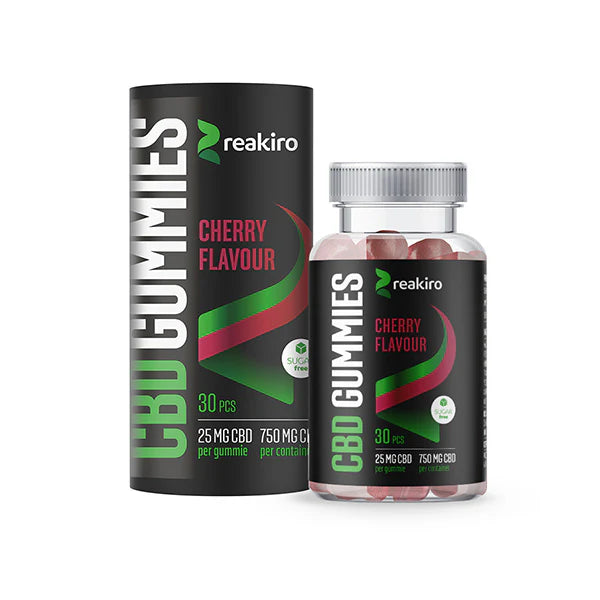 Reakiro 750mg CBD Full Spectrum CBD Cherry Vegan CBD Gummies 30pieces
