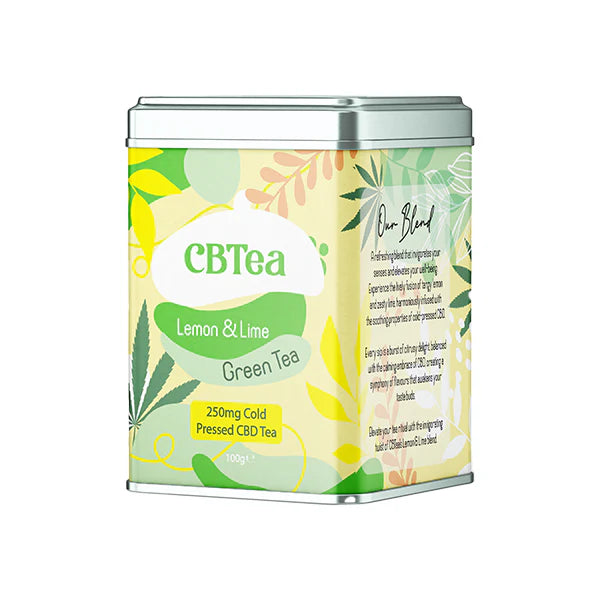 CBTea 250mg CBD Lemon & Lime Green Tea Product 100g