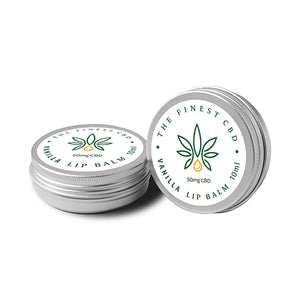 The Finest Balm 50mg CBD Vanilla Lip Balm Tin Product 10ml