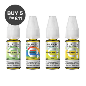 5mg ELFLIQ By Elf Bar 10ml Nic Salt (50VG/50PG) Apple Peach Vaping Products