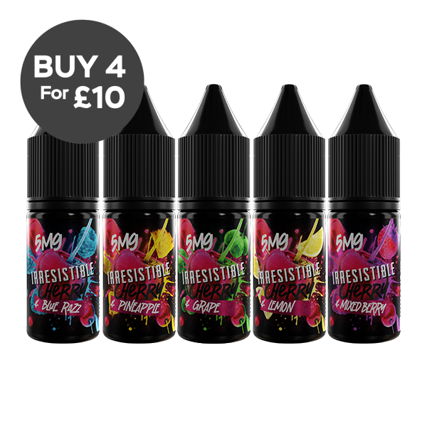 5mg Irresistible 10ml Nic Salt (50VG/50PG) Cherry Vaping Products