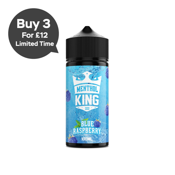 Menthol King 100Ml Shortfill 0Mg (70Vg/30Pg) Blue Raspberry Vaping Products