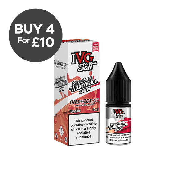 New! I VG Salt 10mg 10ml Nic Salt (50VG/50PG) Strawberry Watermelon Vaping Products